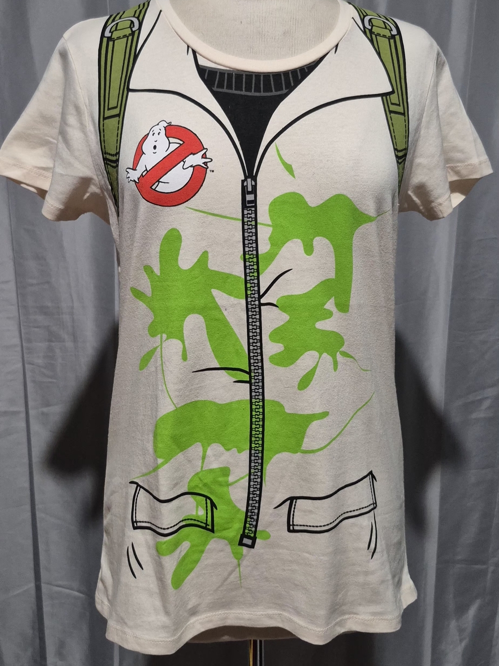 MAD Engine Girls' Short Sleeve Ghostbusters Tee - White, Green & Red